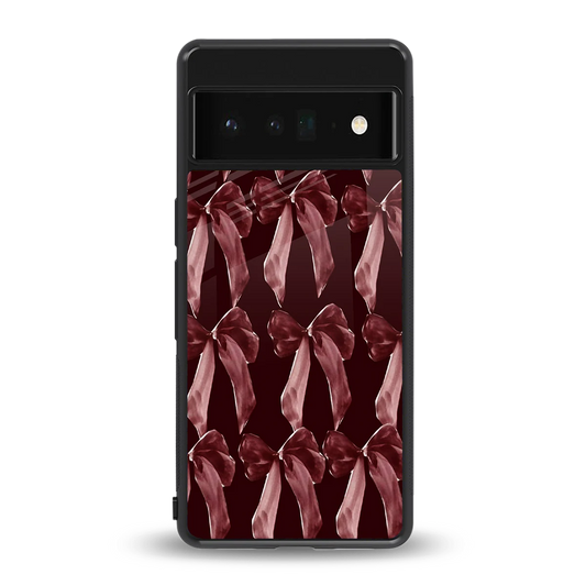 Crimson Ribbon back phone cover | glass case for google pixel 6 pro