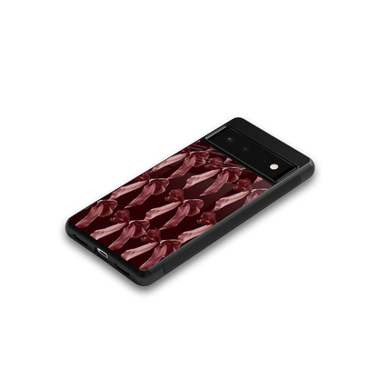 Crimson Ribbon google pixel 6a mobile cover | shockproof glass phone case