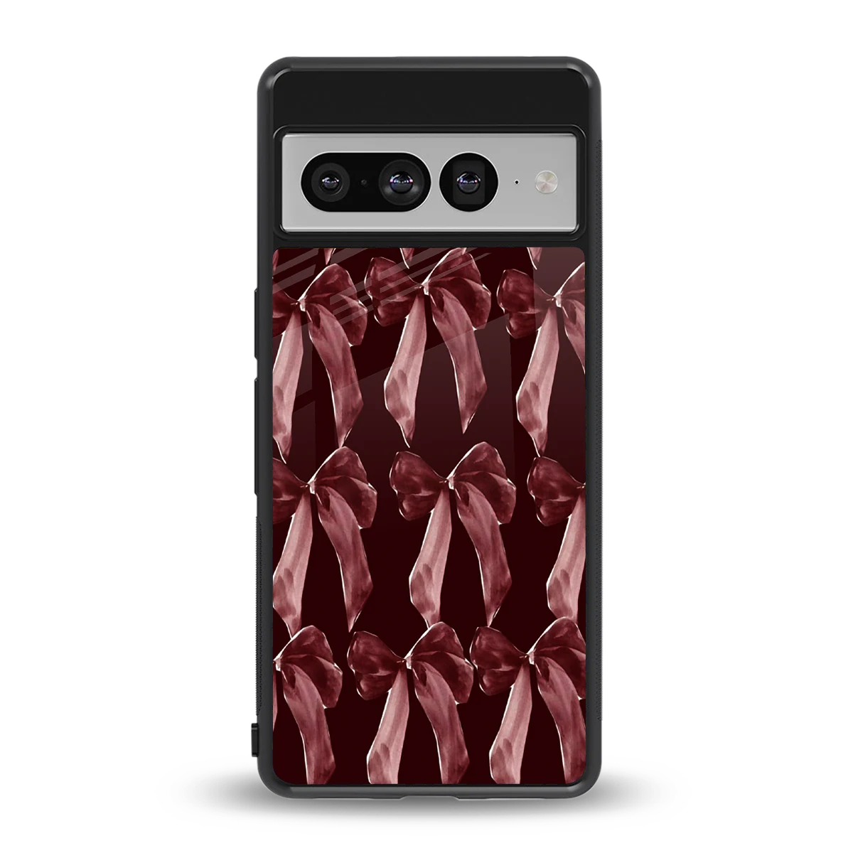 Crimson Ribbon back phone cover | glass case for google pixel 7 pro