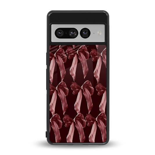 Crimson Ribbon back phone cover | glass case for google pixel 7 pro