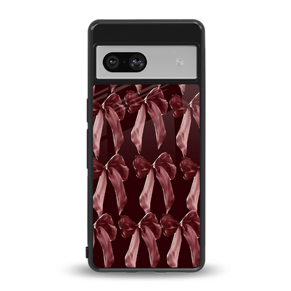 Crimson Ribbon back phone cover | glass case for google pixel 7a