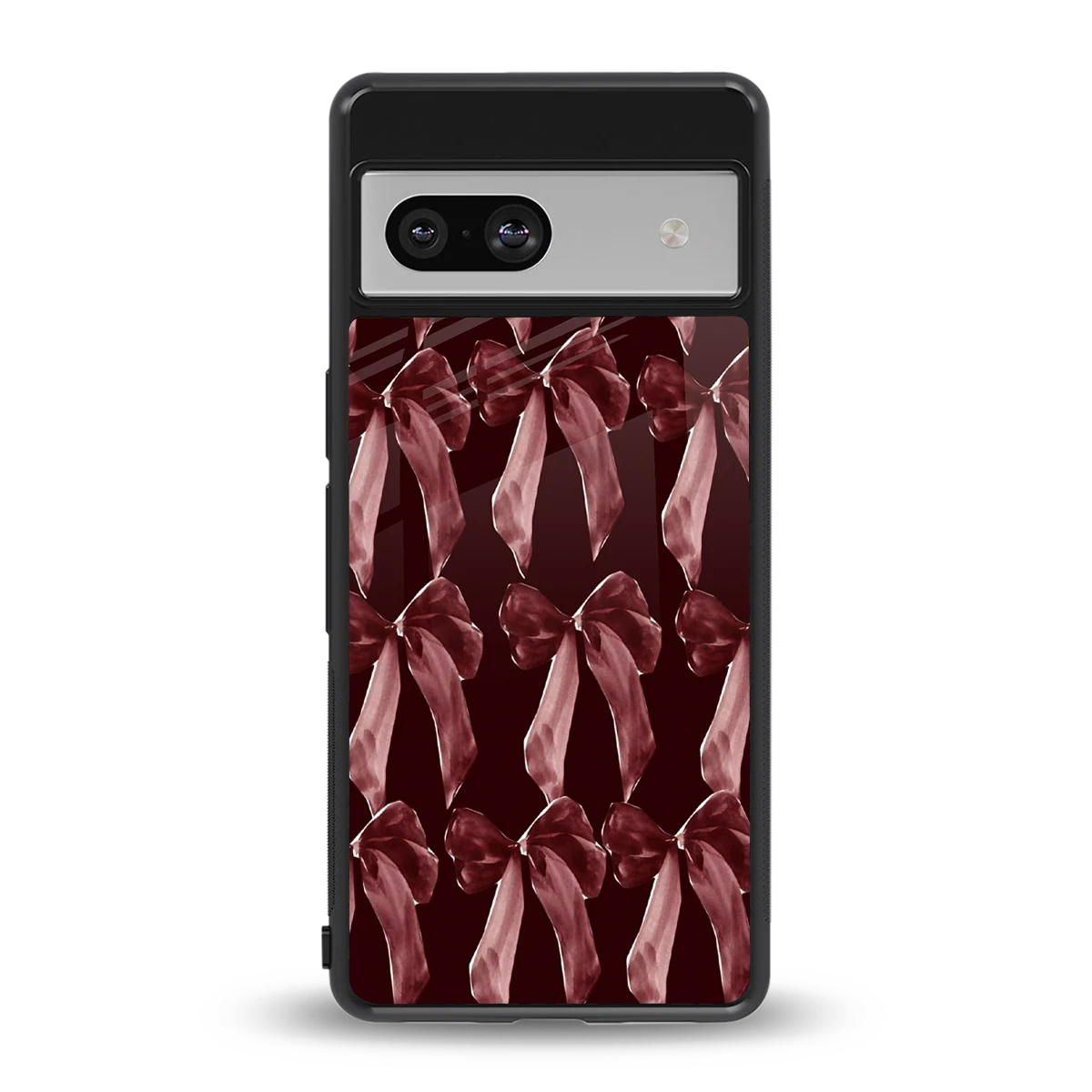 Crimson Ribbon back phone cover | glass case for google pixel 7