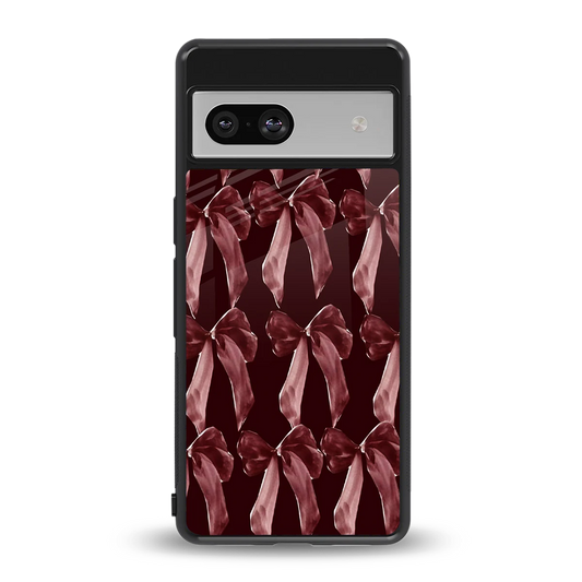 Crimson Ribbon back phone cover | glass case for google pixel 7