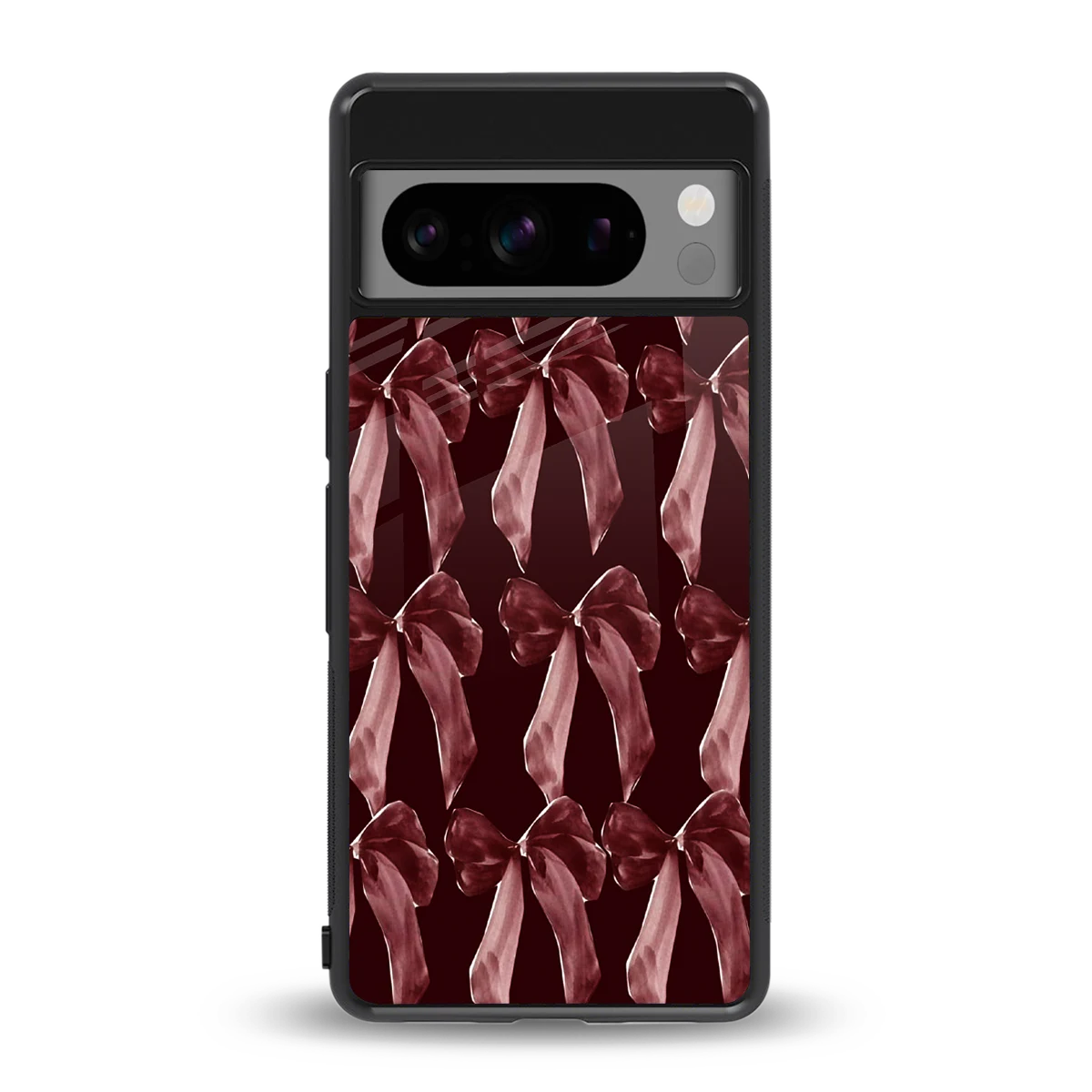 Crimson Ribbon back phone cover | glass case for google pixel 8 pro