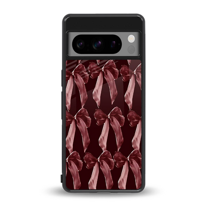 Crimson Ribbon back phone cover | glass case for google pixel 8 pro