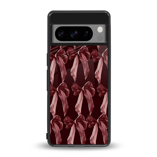 Crimson Ribbon back phone cover | glass case for google pixel 8 pro