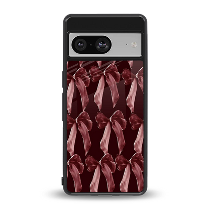 Crimson Ribbon back phone cover | glass case for google pixel 8