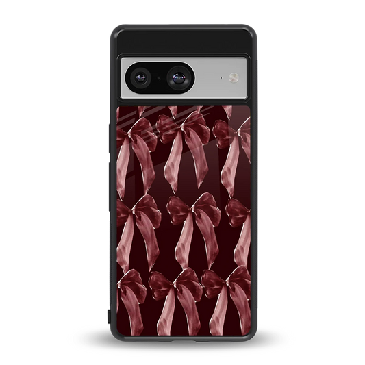 Crimson Ribbon back phone cover | glass case for google pixel 8