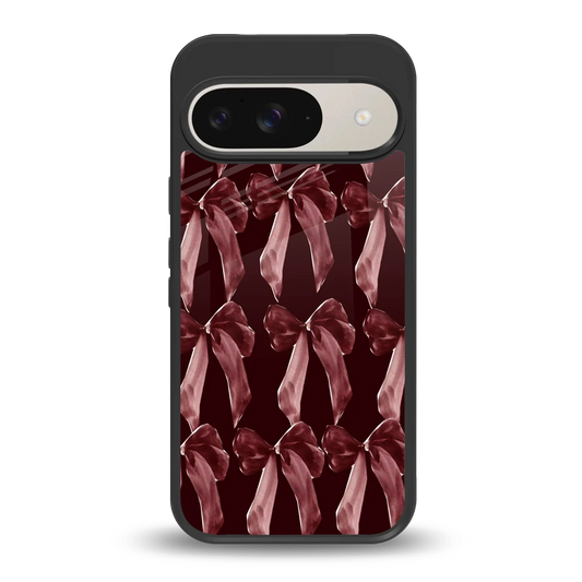 Crimson Ribbon back phone cover | glass case for google pixel 9