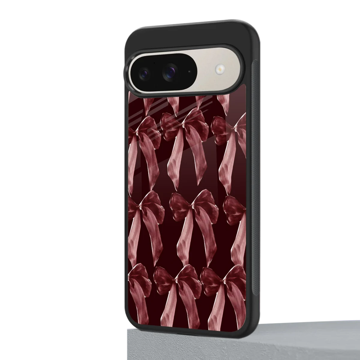 Crimson Ribbon google pixel 9 mobile cover | shockproof glass phone case