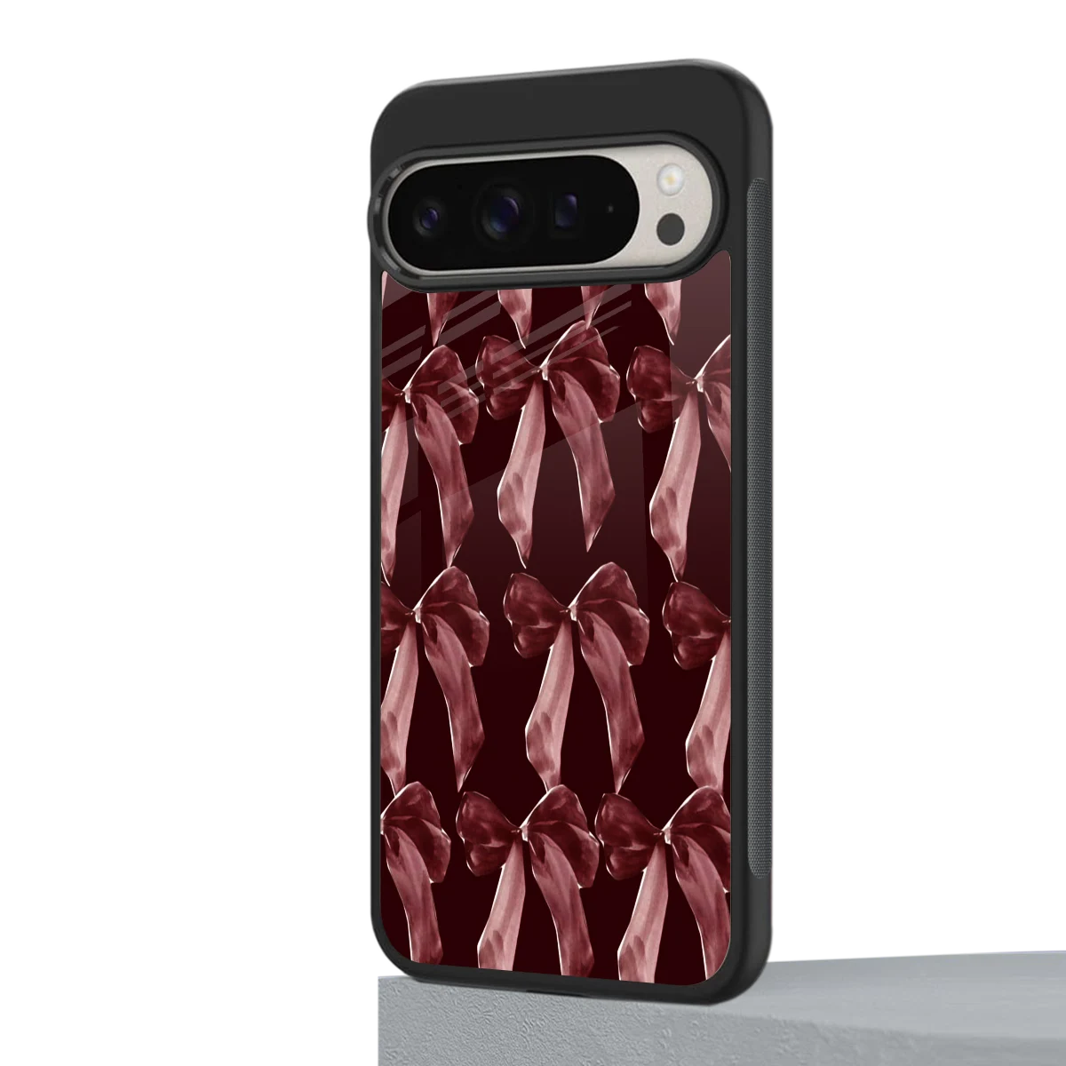 Crimson Ribbon google pixel 9 pro mobile cover | shockproof glass phone case