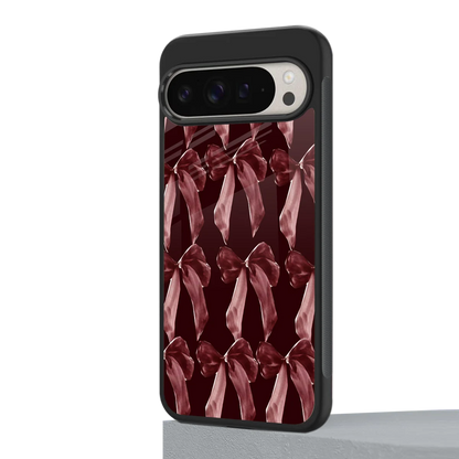 Crimson Ribbon google pixel 9 pro xl mobile cover | shockproof glass phone case