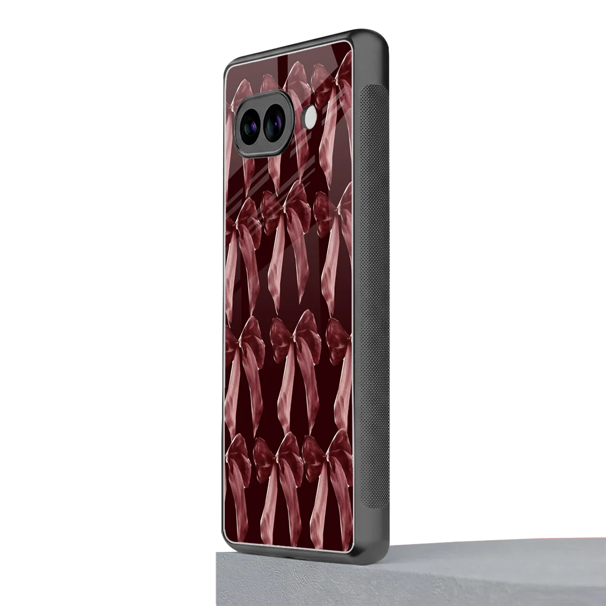 Crimson Ribbon google pixel 9a mobile cover | shockproof glass phone case