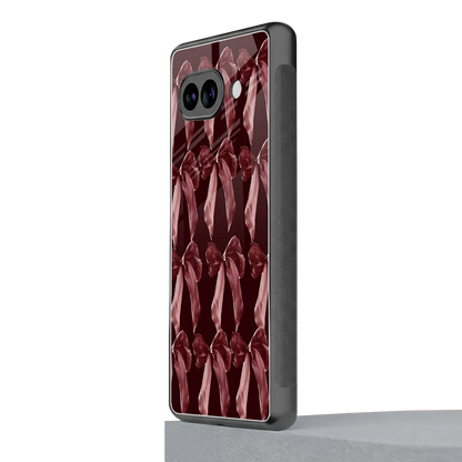 Crimson Ribbon google pixel 9a mobile cover | shockproof glass phone case