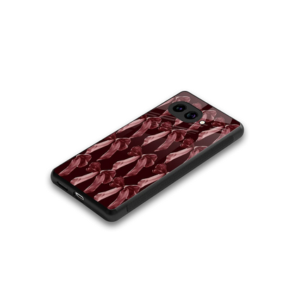 Crimson Ribbon stylish phone case for google pixel 9a | glossy glass and slim fit