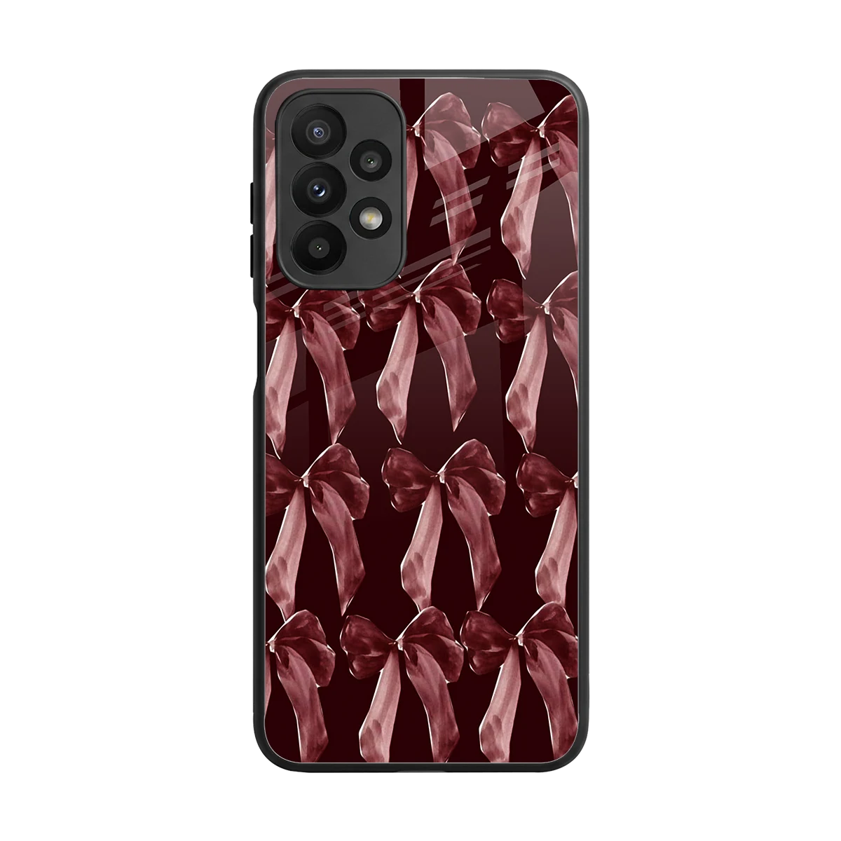Crimson Ribbon back phone cover | glass case for samsung galaxy a23