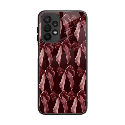 Crimson Ribbon back phone cover | glass case for samsung galaxy a23