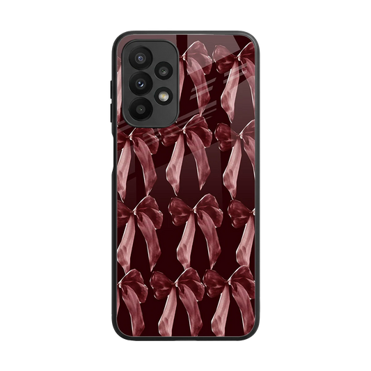 Crimson Ribbon back phone cover | glass case for samsung galaxy a23