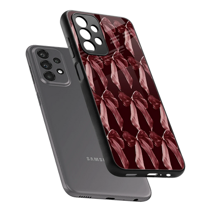 Crimson Ribbon sleek samsung galaxy a23 cover with tempered glass back and TPU edges