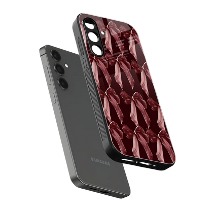 Crimson Ribbon sleek samsung galaxy a55 5g cover with tempered glass back and TPU edges