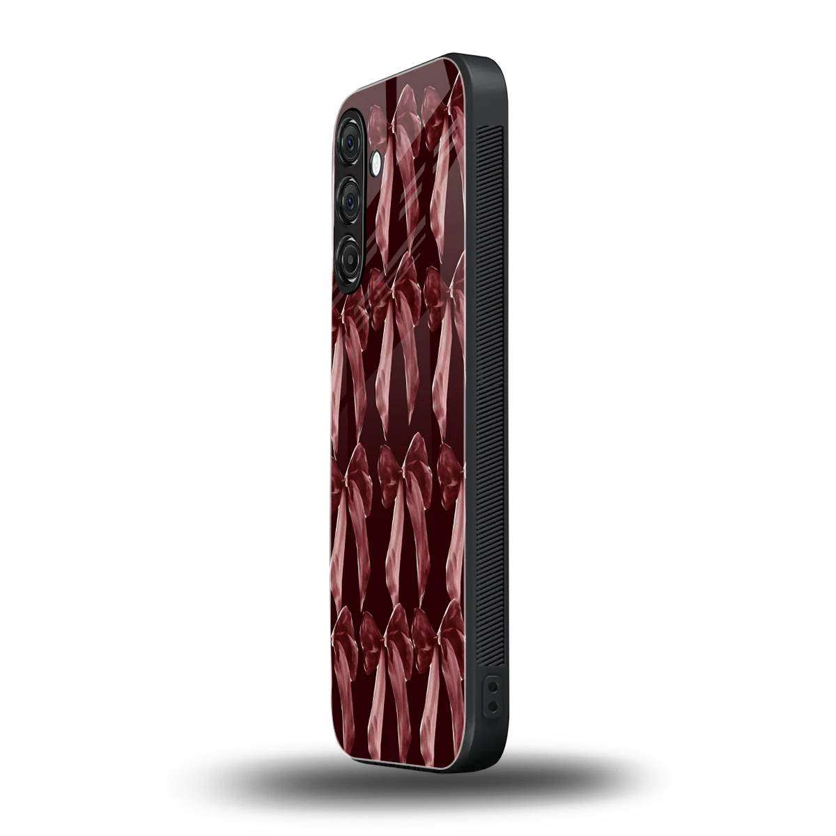Crimson Ribbon samsung galaxy a55 5g mobile cover | shockproof glass phone case
