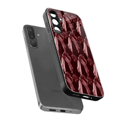 Crimson Ribbon sleek samsung galaxy m36 5g cover with tempered glass back and TPU edges