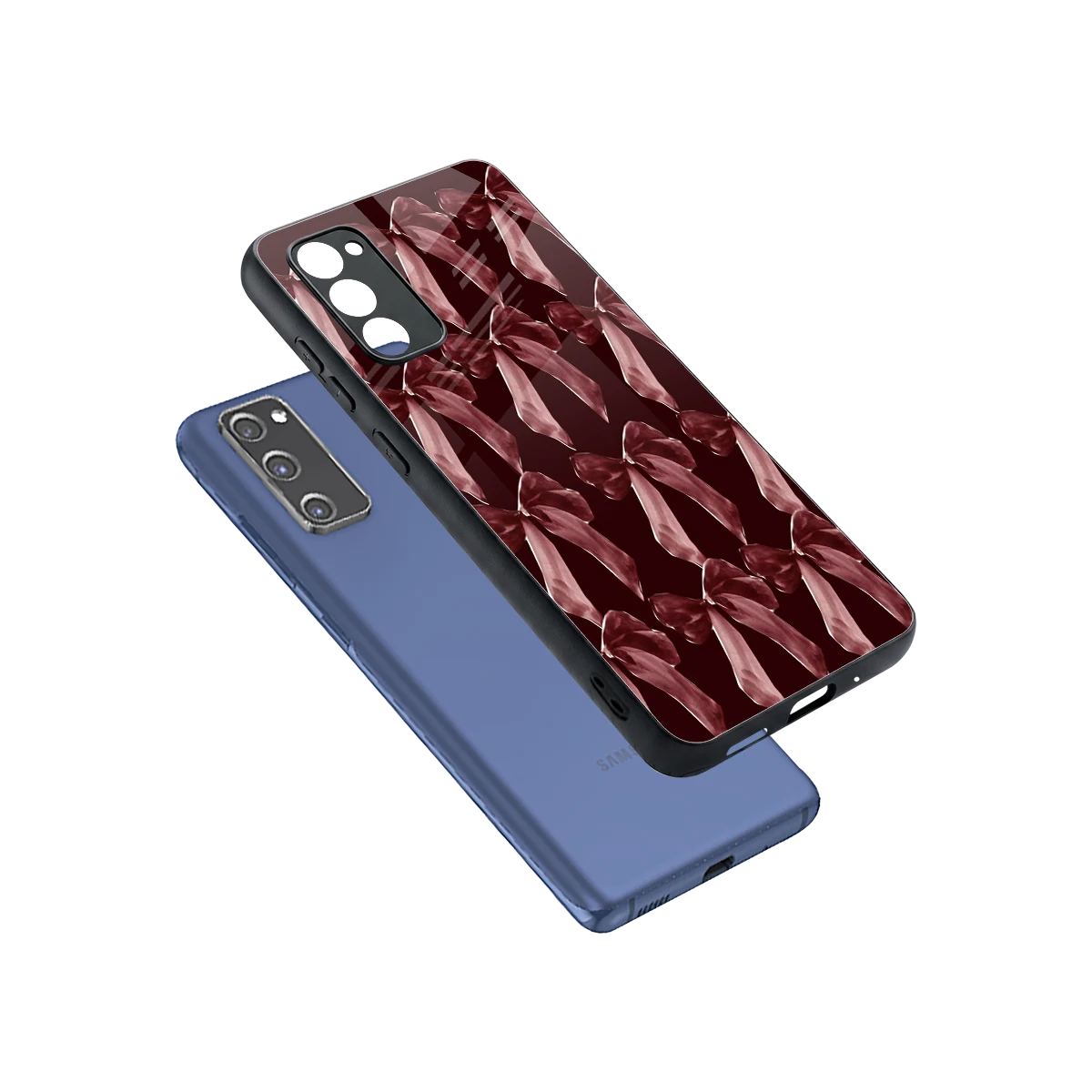 Crimson Ribbon sleek samsung galaxy s20 fe cover with tempered glass back and TPU edges