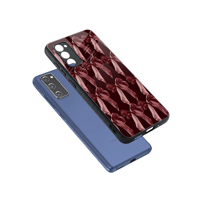 Crimson Ribbon sleek samsung galaxy s20 fe cover with tempered glass back and TPU edges