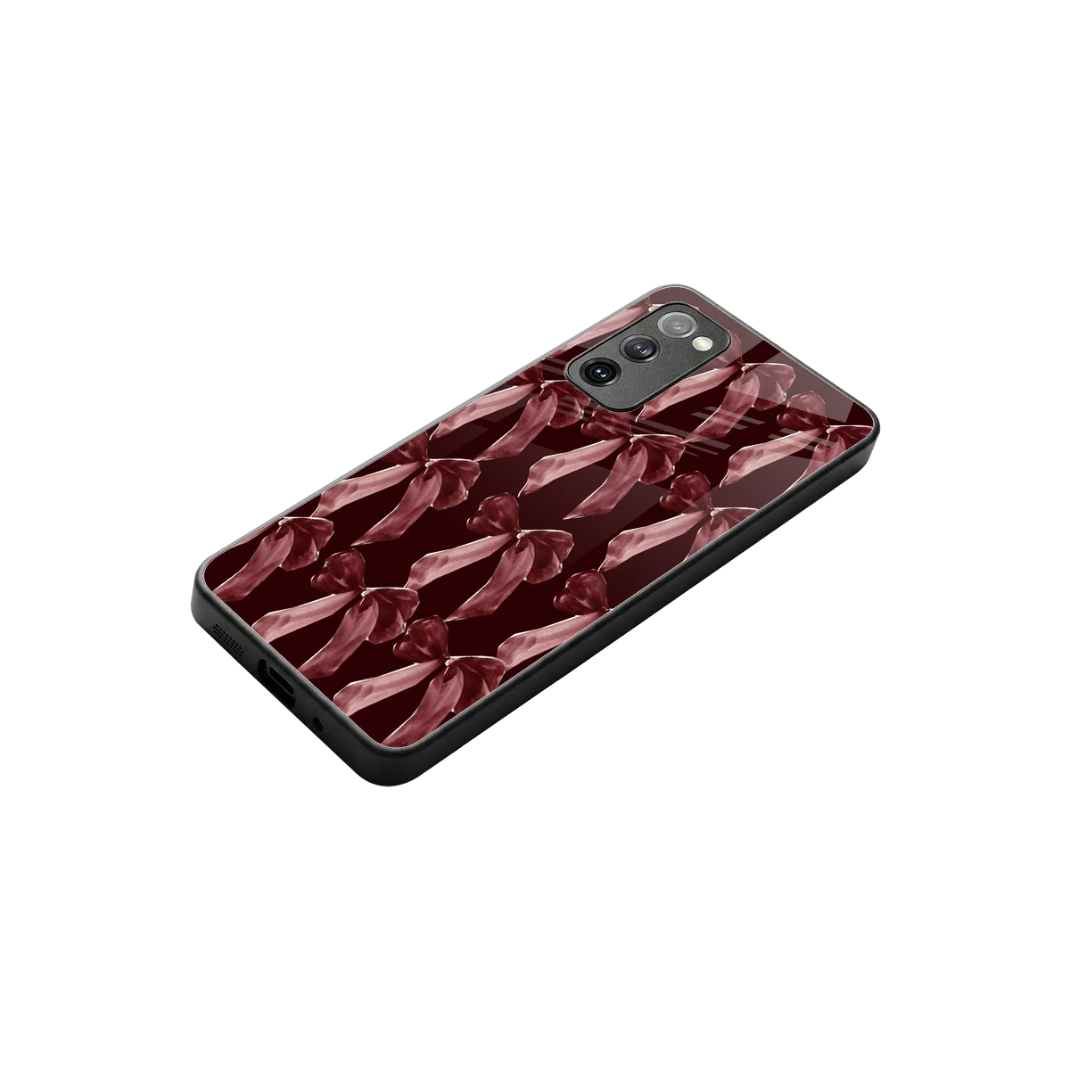 Crimson Ribbon stylish phone case for samsung galaxy s20 fe | glossy glass and slim fit