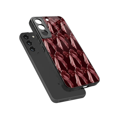Crimson Ribbon sleek samsung galaxy s22 cover with tempered glass back and TPU edges