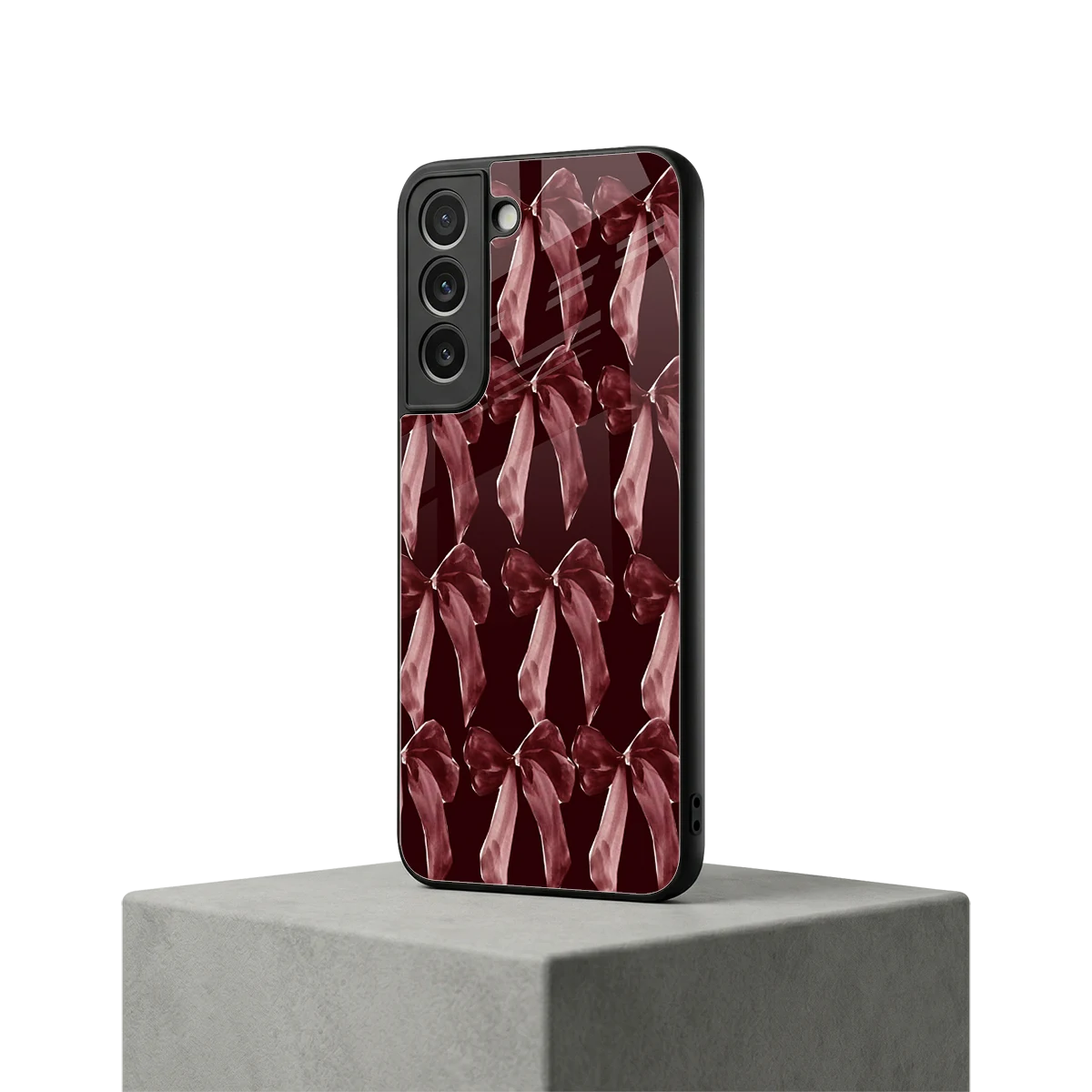 Crimson Ribbon samsung galaxy s22 mobile cover | shockproof glass phone case