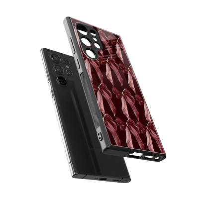 Crimson Ribbon sleek samsung galaxy s24 ultra cover with tempered glass back and TPU edges