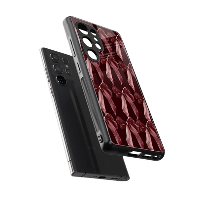 Crimson Ribbon sleek samsung galaxy s25 ultra cover with tempered glass back and TPU edges