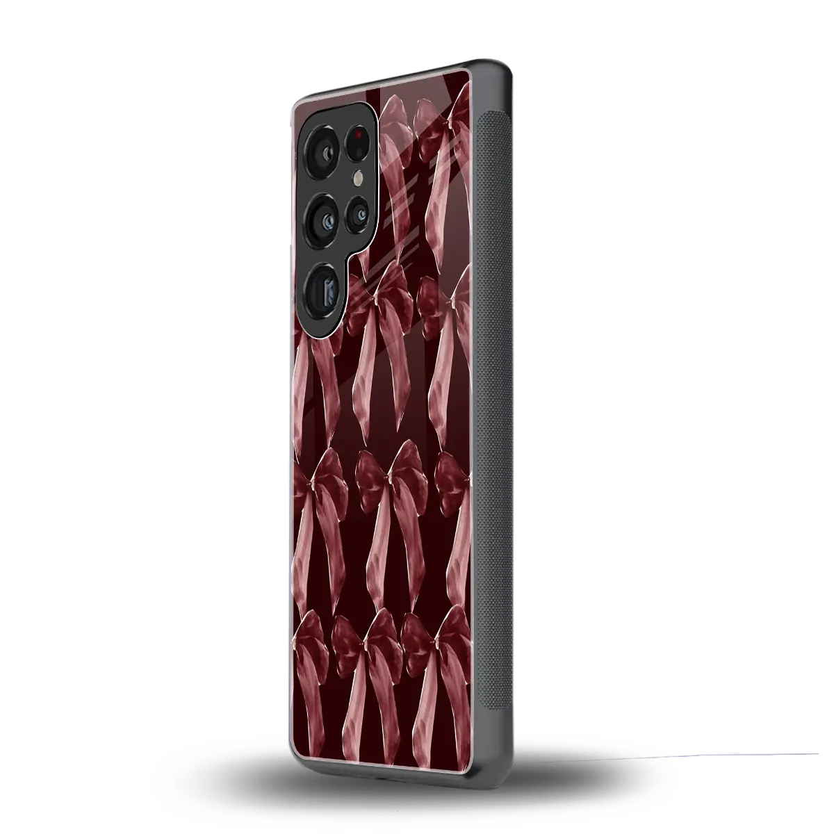 Crimson Ribbon samsung galaxy s25 ultra mobile cover | shockproof glass phone case