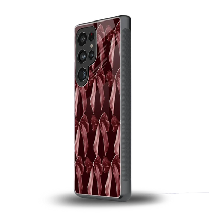 Crimson Ribbon samsung galaxy s25 ultra mobile cover | shockproof glass phone case