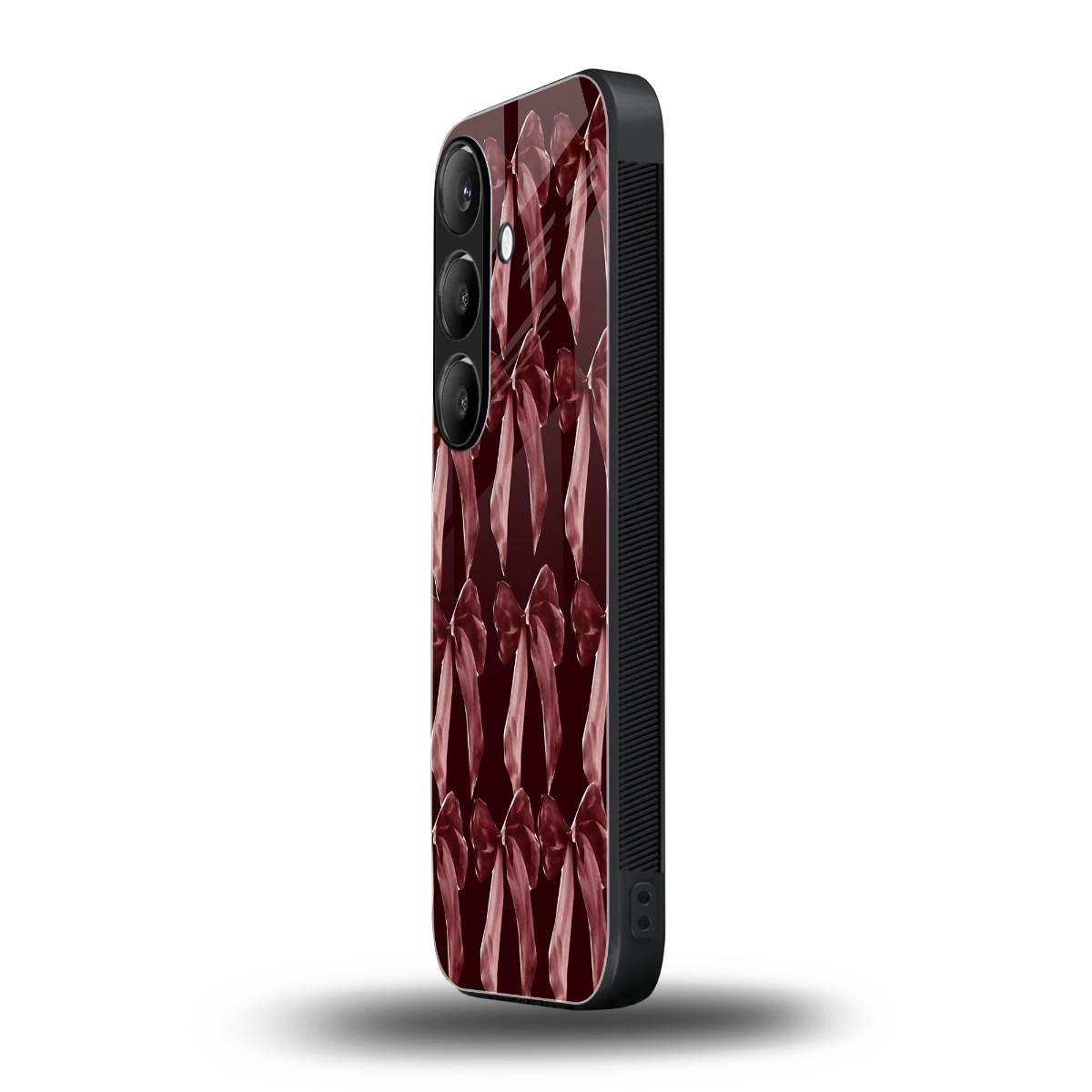 Crimson Ribbon samsung galaxy s25 fe mobile cover | shockproof glass phone case