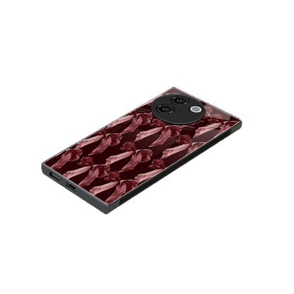 Crimson Ribbon stylish phone case for vivo v30e | glossy glass and slim fit