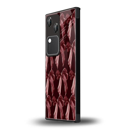 Crimson Ribbon vivo v30 mobile cover | shockproof glass phone case
