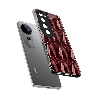 Crimson Ribbon sleek vivo v40 pro cover with tempered glass back and TPU edges