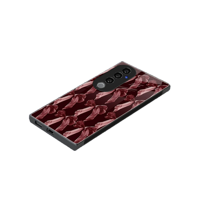 Crimson Ribbon stylish phone case for vivo v40 pro | glossy glass and slim fit