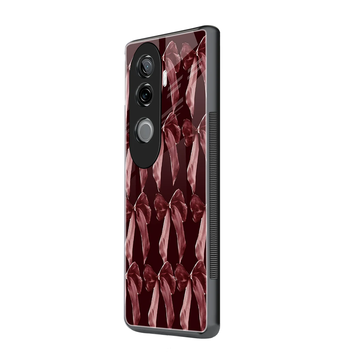 Crimson Ribbon vivo v40e mobile cover | shockproof glass phone case