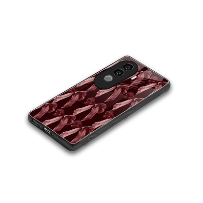 Crimson Ribbon stylish phone case for vivo v40e | glossy glass and slim fit