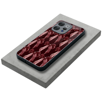 Crimson Ribbon stylish phone case for vivo v70 elite | glossy glass and slim fit