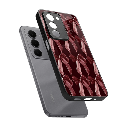 Crimson Ribbon sleek redmi 15 5g cover with tempered glass back and TPU edges