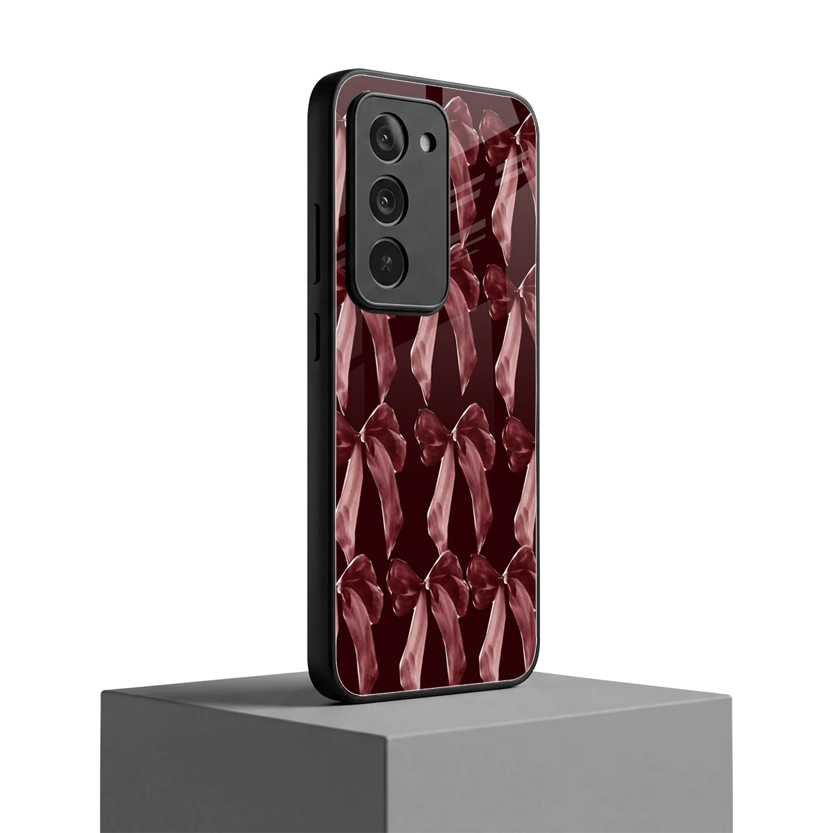 Crimson Ribbon redmi 15 5g mobile cover | shockproof glass phone case
