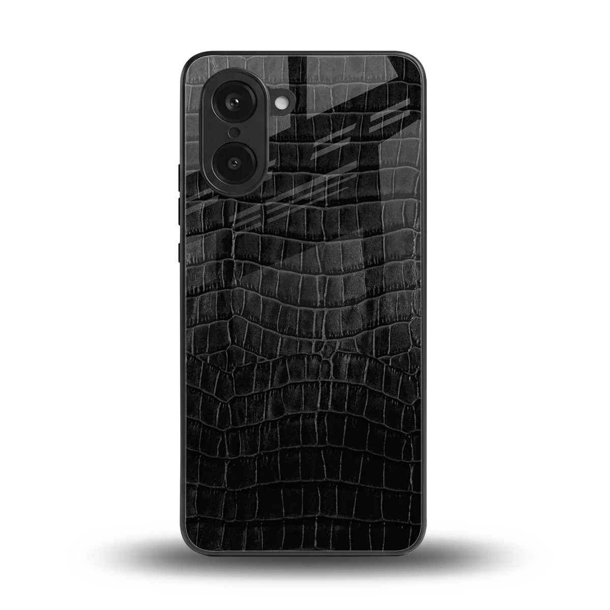 Croco Black back phone cover | glass case for oneplus nord ce5 5g