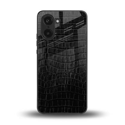 Croco Black back phone cover | glass case for oneplus nord ce5 5g