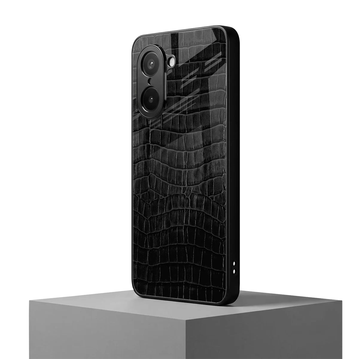 Croco Black oneplus nord ce5 5g mobile cover | shockproof glass phone case