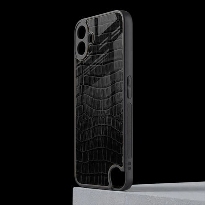 Croco Black cmf nothing phone 1 mobile cover | shockproof glass phone case