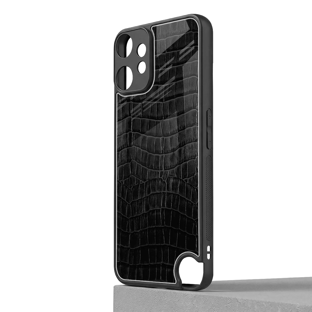 Croco Black cmf nothing phone 2 pro mobile cover | shockproof glass phone case